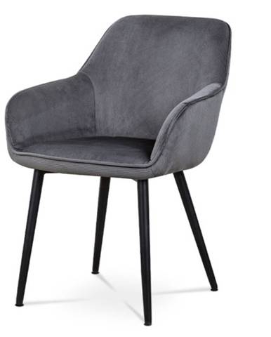 Jedálenská stolička LORETA sivá/čierna