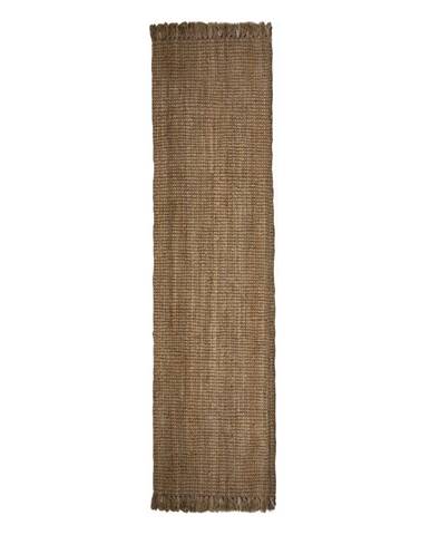 Hnedý jutový behúň Flair Rugs Jute, 60 x 230 cm