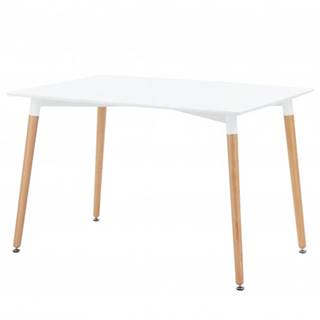 Jedálenský stôl HENRY 1 biela matná/prírodná