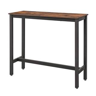 Sconto Barový stôl LEKSA III hnedá/čierna, značky Sconto