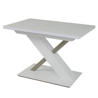 Jedálenský stôl UTENDI 1 biela, šírka 110 cm, rozkladací