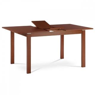 AUTRONIC  BT-6777 TR3 Jedálenský stôl rozkladací 120+30x80x74 cm, doska MDF, dyha, nohy masív, tmavá čerešňa, značky AUTRONIC