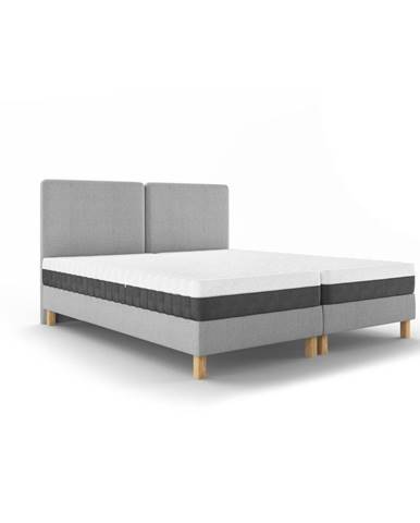 Svetlosivá dvojlôžková posteľ Mazzini Beds Lotus, 180 x 200 cm