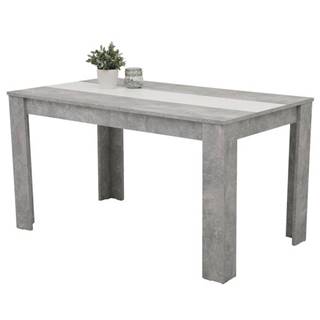 Jedálenský stôl MAREIKE T betón/biela