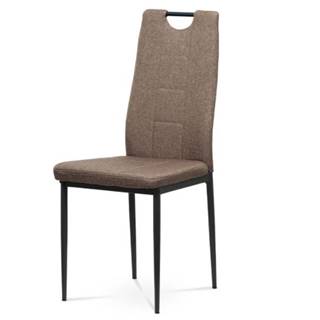 Jedálenská stolička LEILA hnedá/kov antracit