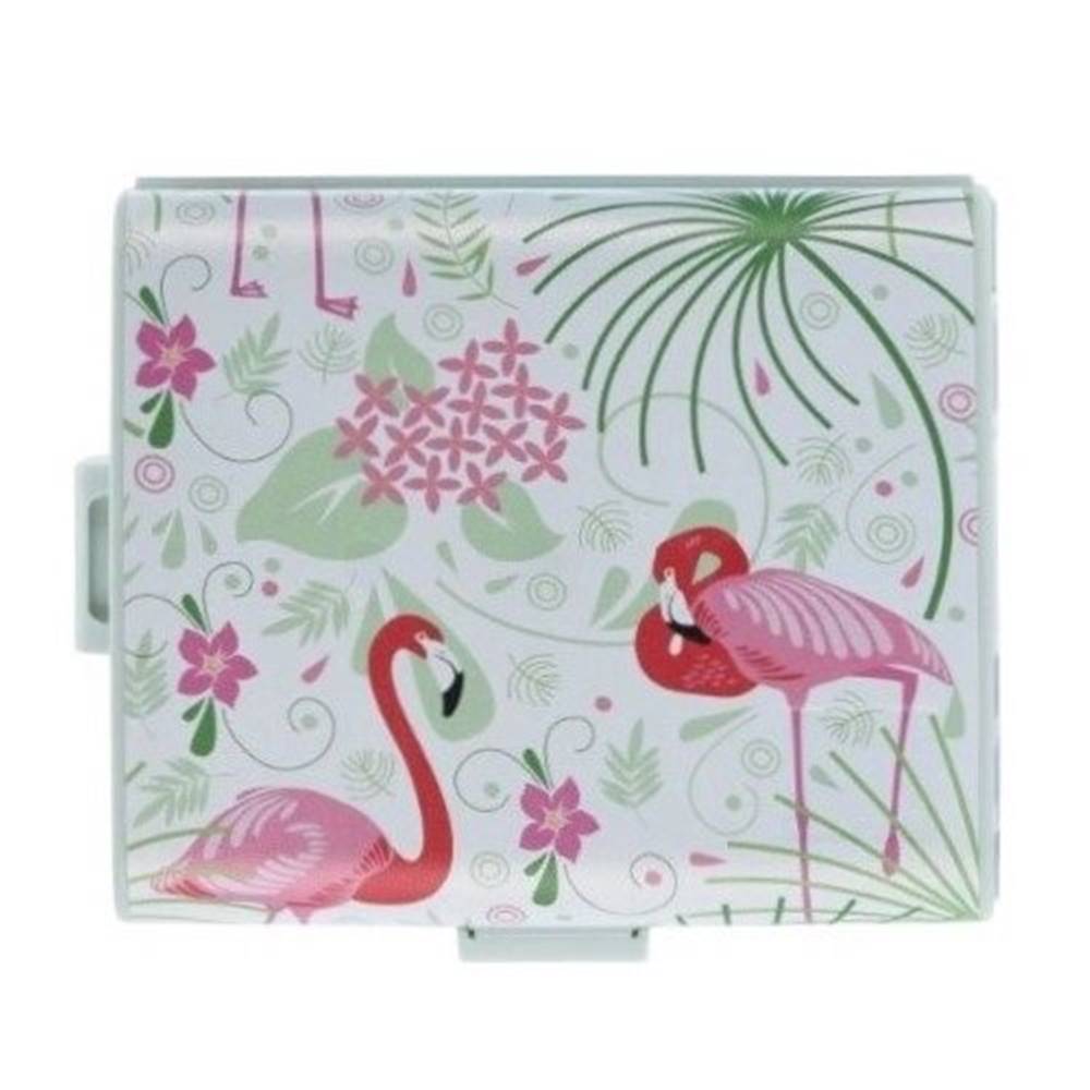 4Home Plastová dóza delená Flamingo, zelená, značky 4Home