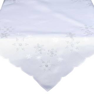 Forbyt Vianočný obrus Hviezdičky biela, 30 x 45 cm