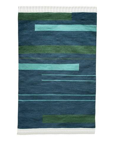 Tmavomodrý obojstranný vonkajší koberec z recyklovaného plastu Green Decore Marlin, 160 x 230 cm