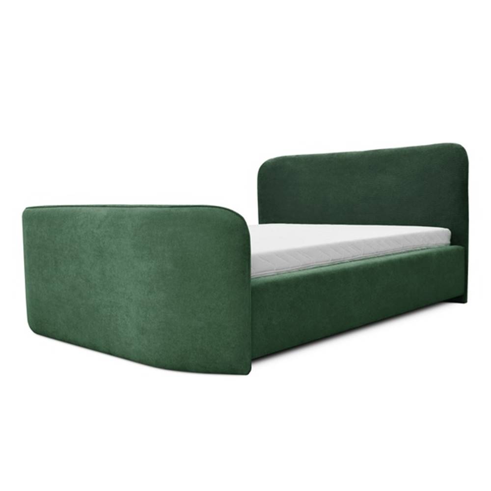 Sconto Čalúnená posteľ HELENE zelená, 140x200 cm, značky Sconto