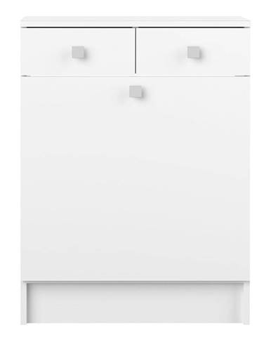 Biela nízka kúpeľňová skrinka 60x82 cm Combi - TemaHome