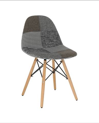 Dizajnová stolička látka patchwork PEPITO TYP 9