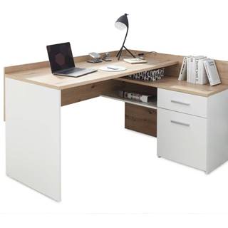 Sconto Písací stôl CHILLE dub artisan/matná biela, značky Sconto